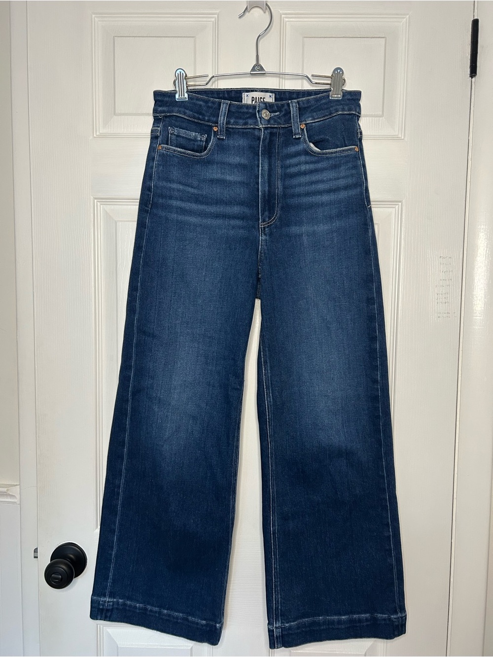 Paige Anessa High Rise Cropped Wide Leg Jeans - Picture 4 of 16